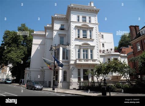 The Embassy of Belgium on Grosvenor Crescent, just off Belgrave Square, Belgravia, London, UK ...