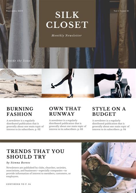 Brown Minimalist Fashion Email Newsletter - Templates by Canva