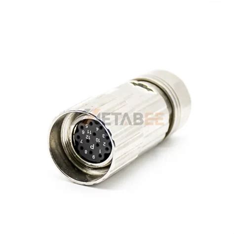 M23 12-pin Female Straight Circular Connector, Cable Type - MetabeeAI