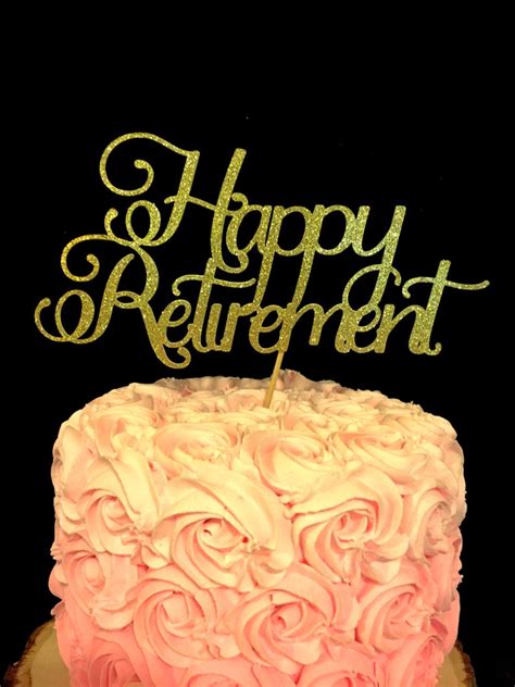 Happy Retirement Cake Topper Retirement Cake Topper Happy - Etsy