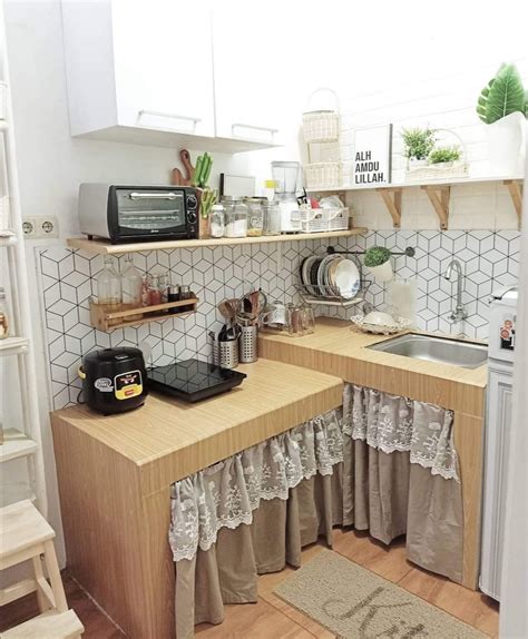 15 Gambar Idea Deko Dapur Tanpa Kabinet | Hiasan Ruang Dapur Kecil