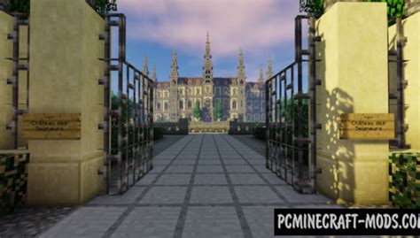 French Castle with Garden Map For Minecraft 1.21, 1.20.6 | PC Java Mods