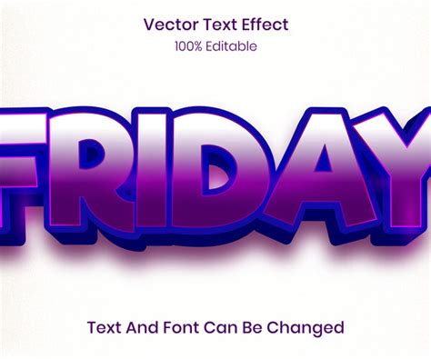 ArtStation - 3D Friday. Text Effects, EPS Template File | Artworks