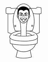 Skibidi Toilet Coloring Pages Free Printable PDF sketch template