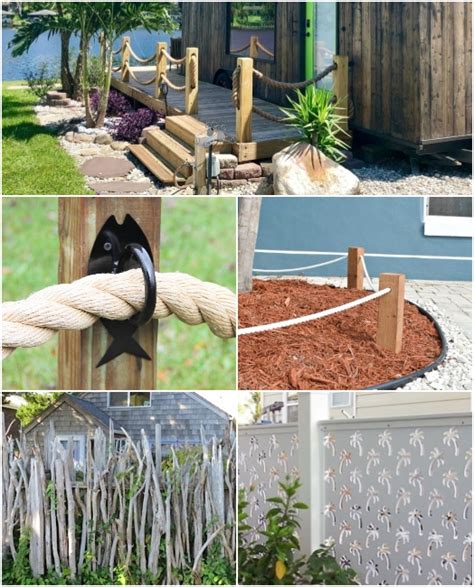 Coastal Nautical Fence Ideas | Rope, Deck, Borders, Fence Caps, Unique ...