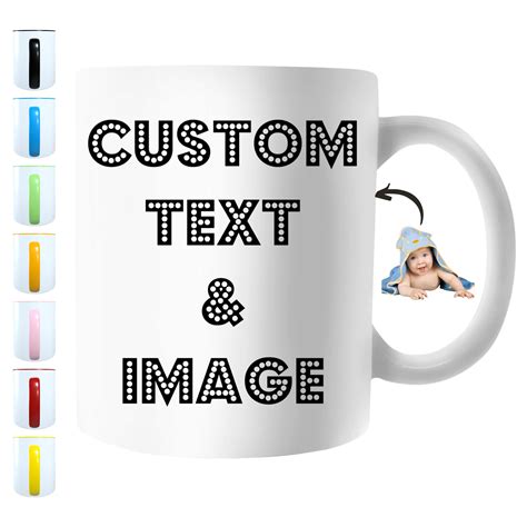 Buy Personalized Coffee Mug - Design Custom Cup with Photo Text and Logo Novelty Customized ...