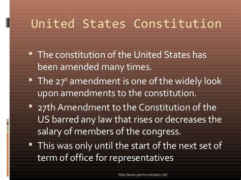 27th amendment to the constitution of the united