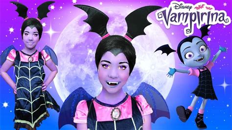 VAMPIRINA Halloween MAKEUP Tutorial and Costume DRESS UP - YouTube