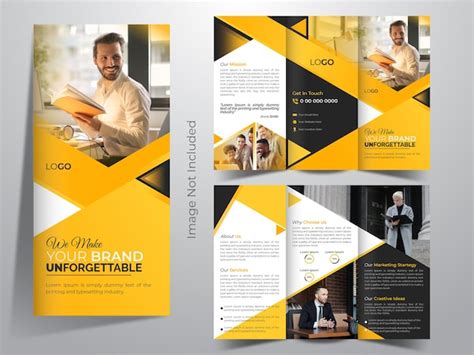 Premium Vector | Vector modern professional trifold brochure template ...