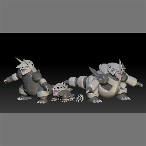 STL file Pokemon Aron Lairon Aggron Mega Evolution 🐉 ・3D printer model ...