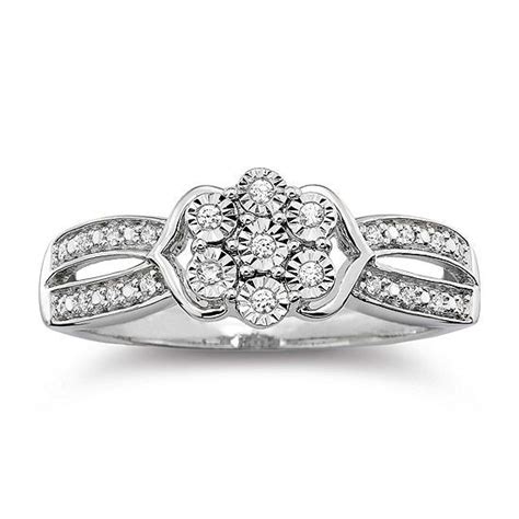 a white gold ring with diamonds on it