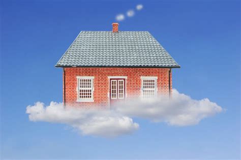 House in clouds stock photo. Image of floating, forecast - 31710320