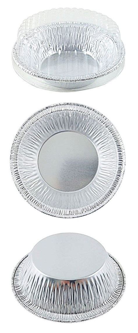 D&W Fine Pack 3-3/8" Aluminum Foil Tart / Mini-Pie Pan w/Clear Plastic Dome Lids - Disposable ...