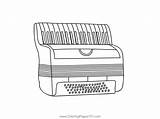 Accordion Coloring Clipart Step Illustration Royalty Template Toonaday  sketch template