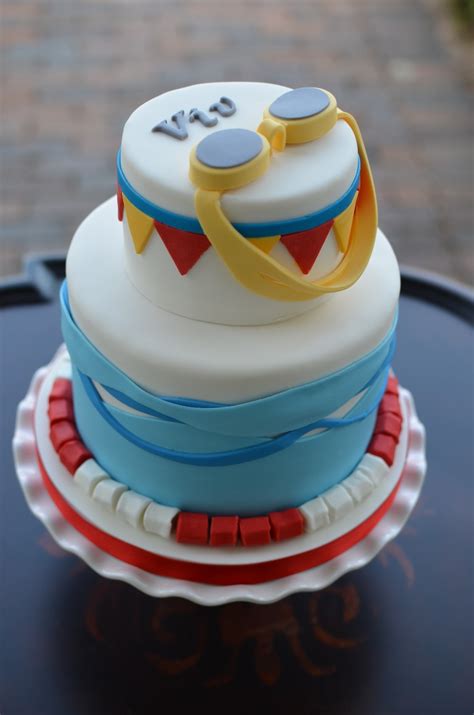 Swim Themed Birthday Cake - CakeCentral.com