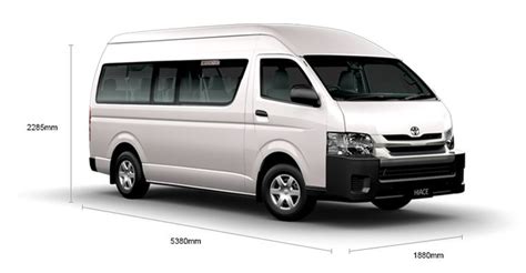 Specs & Dimensions | HiAce LWB, SLWB, Commuter | Toyota AU | Car hire, Toyota hiace, Toyota