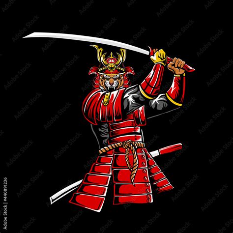 japanese samurai armor vector illustration Stock Vector | Adobe Stock