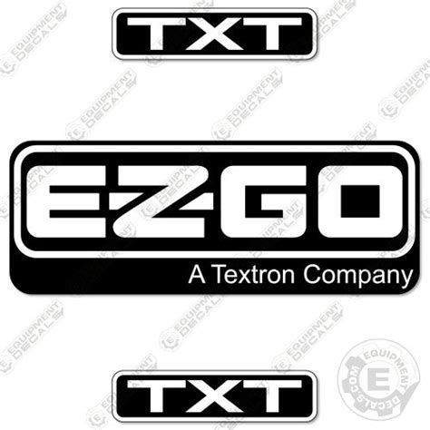 EZGO TXT Decal Kit Golfcart – Equipment Decals