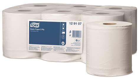 Tork 128107 Basic 2-Ply Blue Paper Towels - Case of 6 x 150m - Cleaning Supplies 4 U