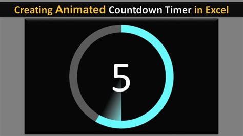 Animated Countdown Timer in Excel - TheDataLabs