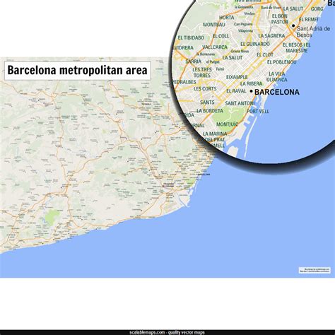 New #SVG vector map: A map of the #Barcelona metropolitan area with major places and roads # ...