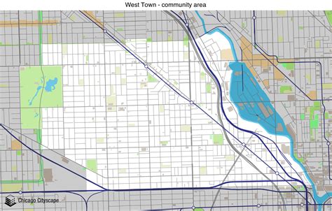 Map of building projects, properties, and businesses in West Town ...