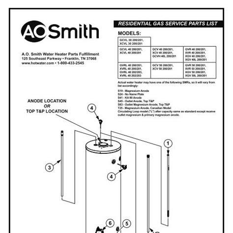 Ao Smith Hot Water Heater Parts List | Reviewmotors.co