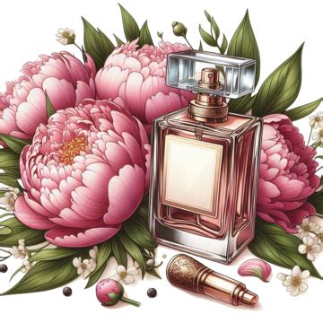 Beautiful And Luxury Perfume With Flowers, Beautiful And Luxury Perfume, Beautiful Perfume PNG ...