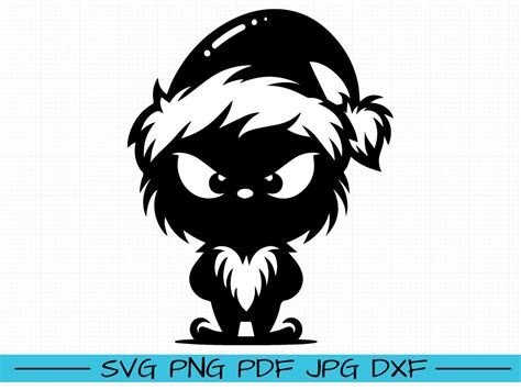 SVG Grinch, Cartoon Vector, Art, Silhouette - Etsy