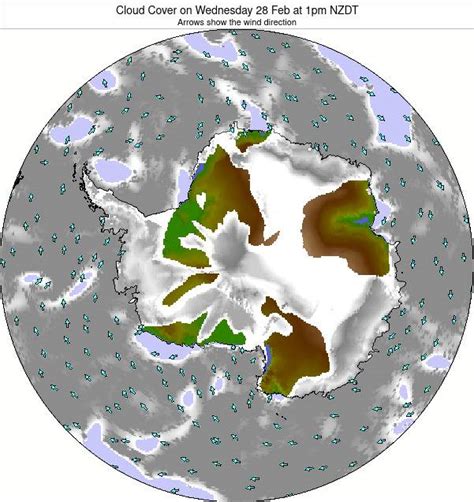 Antarctica Cloud Cover on Thursday 28 Jul at 12am NZST