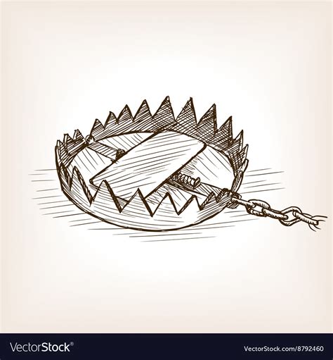 Trap sketch style Royalty Free Vector Image - VectorStock