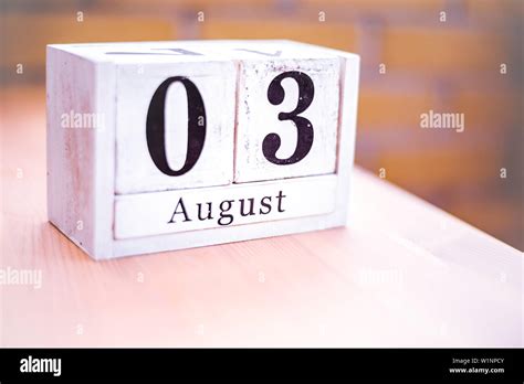 3rd of August - August 3 - Birthday - International Day - National Day Stock Photo - Alamy