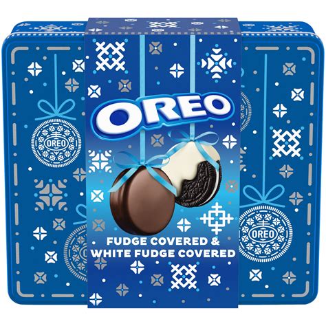 OREO Fudge and White Fudge Covered Chocolate Sandwich Cookies, Original Flavor Creme, Holiday ...