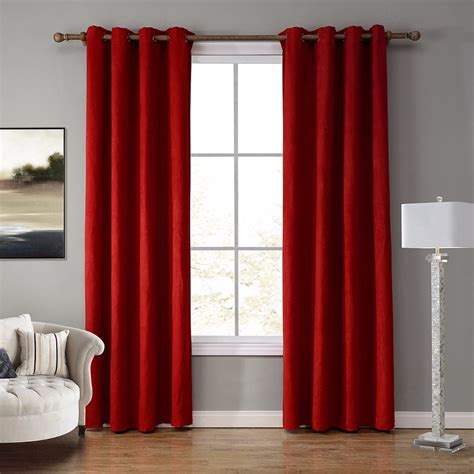 Suede Fabric Thermal Insulated Grommet Curtains for Living Room Bedroom Blackout Darkening ...
