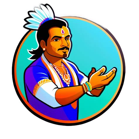 I made an AI sticker of Indian man