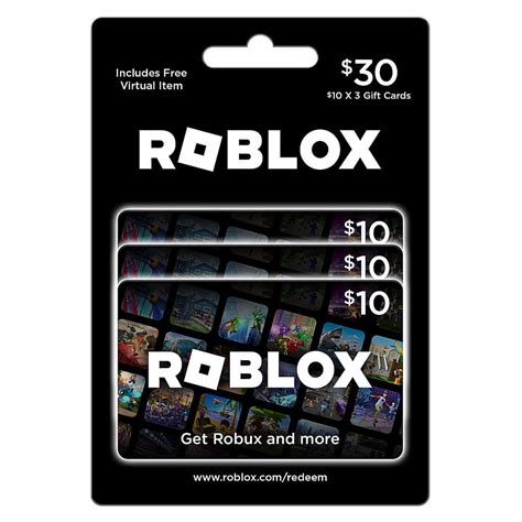 Roblox $30 Physical Mulit-pack Gift Card [Includes Free Virtual Item ...