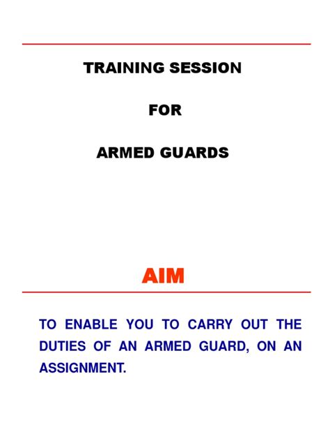 Training for Armed Security: Proper Firearm Safety and Protocols for ...