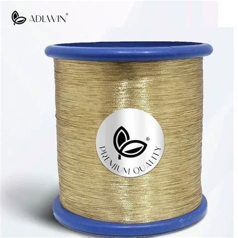 ADLWIN 2 Ply Light Golden Kasab Zari Thread, For Textile Industry at Rs 295/kg in Surat