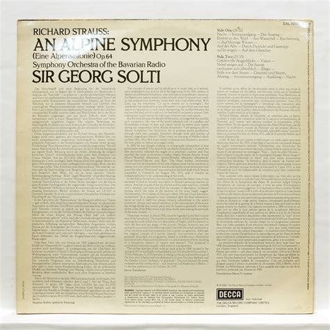 Richard strauss : an alpine symphony by Georg Solti, LP with ...