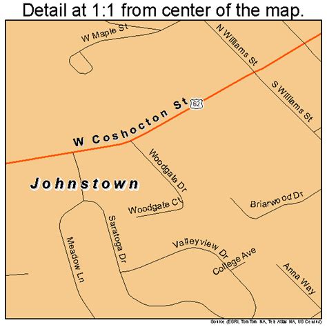 Johnstown Ohio Street Map 3939340