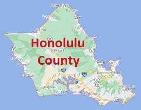 Honolulu County on the satellite map of Hawaii 2024. Actual satellite images of Honolulu County ...