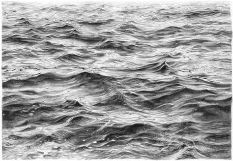 skin of the ocean - pencil on paper | Ocean drawing, Water sketch, Wave ...