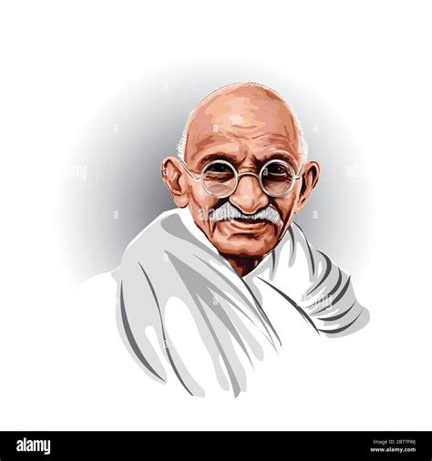 Illustration gandhi hi-res stock photography and images - Alamy