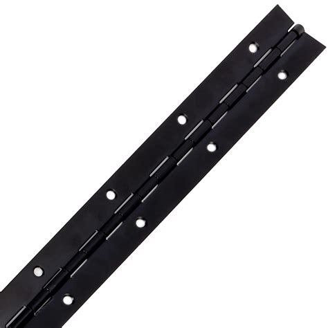 2-Pack 18inch Black Continuous & Piano Hinges, 1.2" Open Width, 0.04" Thick Stainless Steel ...