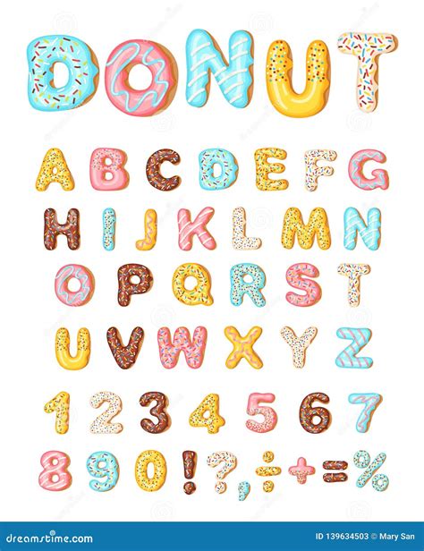 Donut Letters Stock Illustrations – 917 Donut Letters Stock ...