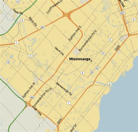 Mississauga Map (Region), Ontario - Listings Canada