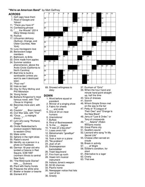 Frank Longo Sunday Crossword Printable | James Crossword Puzzles