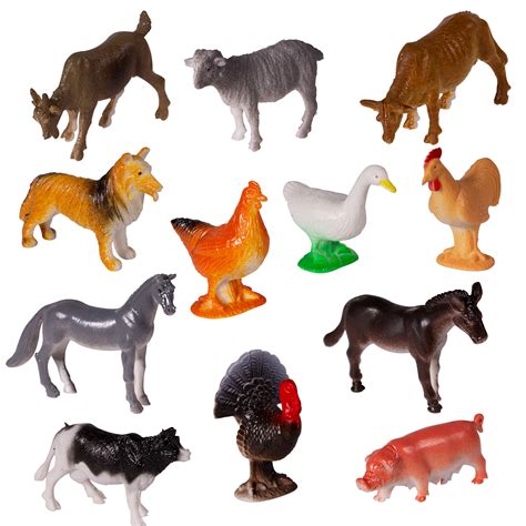 Plastic Toy Farm Animals Playset | Toy Farmyard Animals