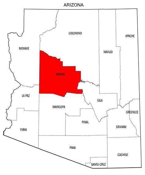 Arizona County Map (Printable State Map with County Lines) – DIY ...