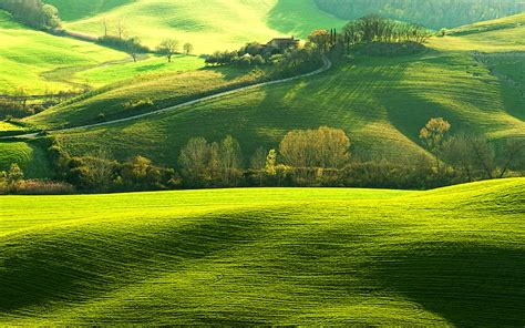 Tuscany, summer, beautiful nature, green hills, Italy, Europe with resolution 3840x2400. High ...